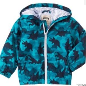 Gymboree Lined Windbreaker Dinosaurs Jacket SzS5/6